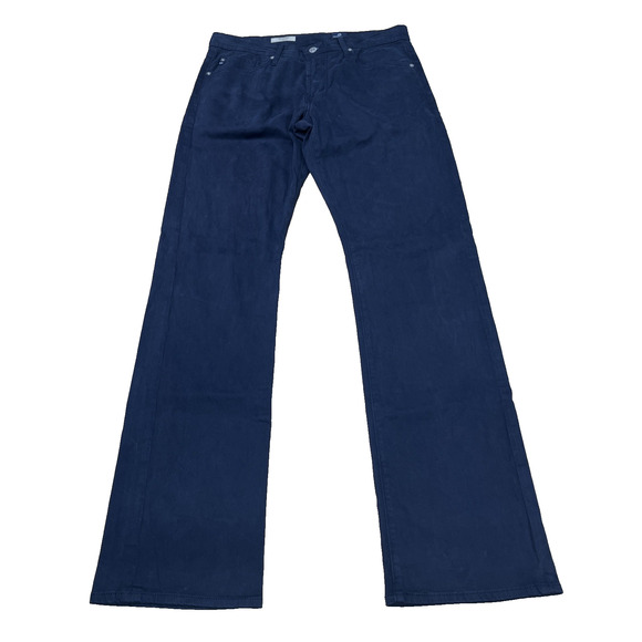 Adriano Goldschmied Protege Straight Leg Jeans Mens 31x34 Navy Blue Stretch USA - Picture 1 of 12
